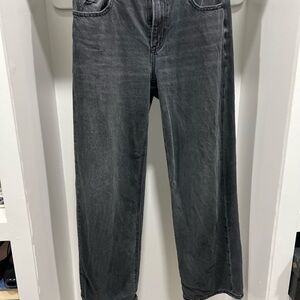 American Eagle Outfitters Dark Gray Wide Leg Jeans